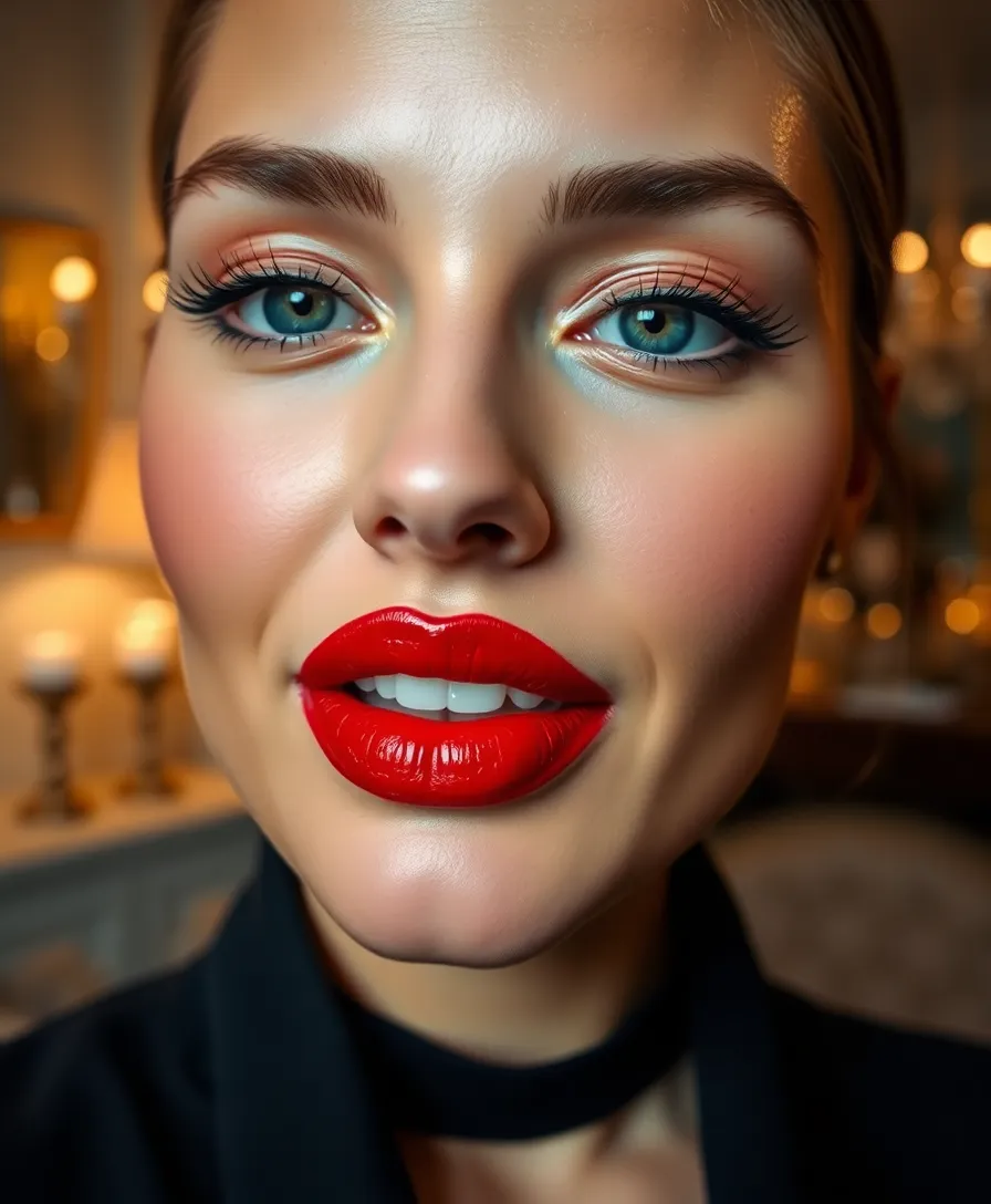 10 Dark Cherry Red Makeup Looks That Will Make You the Star of Every Party! - 1. Bold Cherry Red Lips