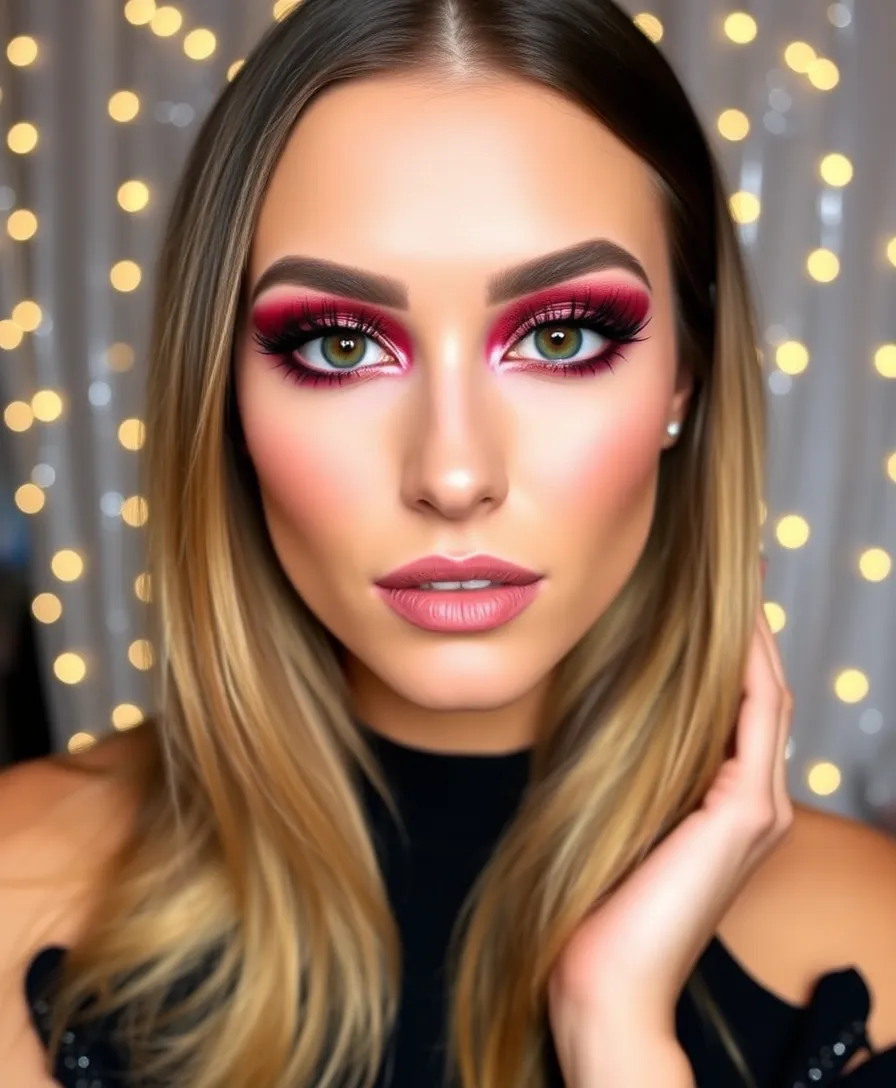 10 Dark Cherry Red Makeup Looks That Will Make You the Star of Every Party! - 5. Cherry Red Cut Crease Eyes