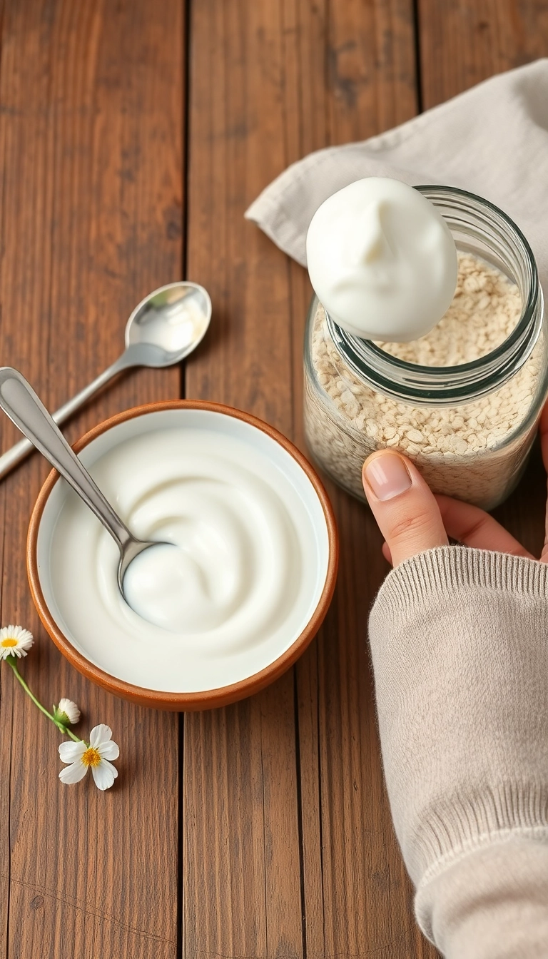10 Easy DIY Face Masks for Glowing Skin That You Can Make in Minutes! - 2. Yogurt & Oatmeal Soothing Mask