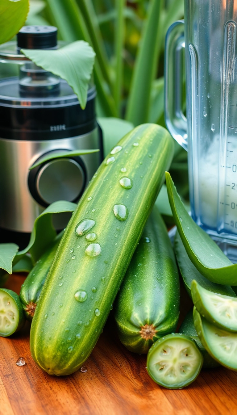 10 Easy DIY Face Masks for Glowing Skin That You Can Make in Minutes! - 6. Cucumber & Aloe Vera Cooling Mask