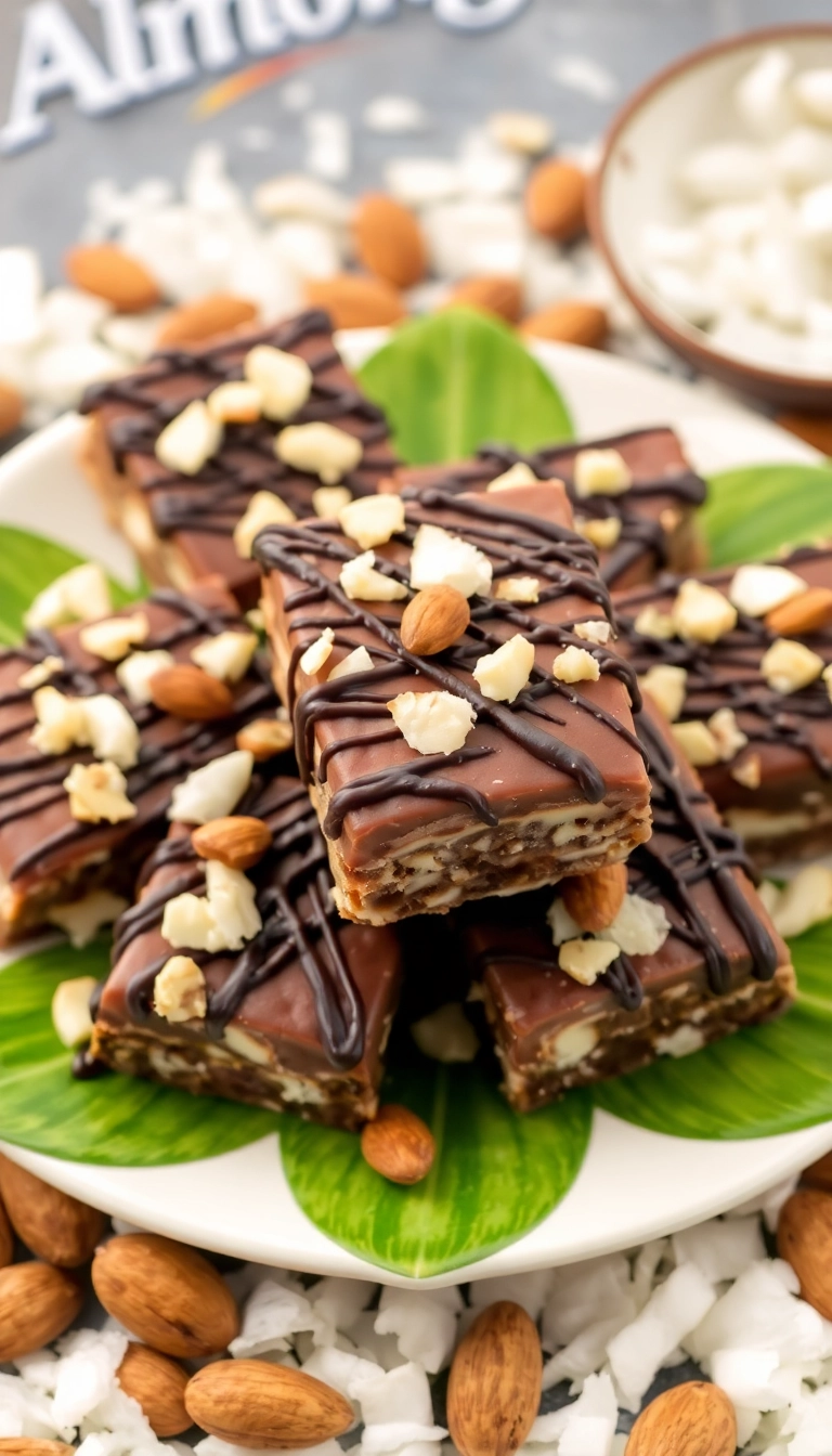 10 Easy DIY Protein Bars You Can Make in Under 10 Minutes (Snack Smarter Now!) - 3. Almond Joy Bars