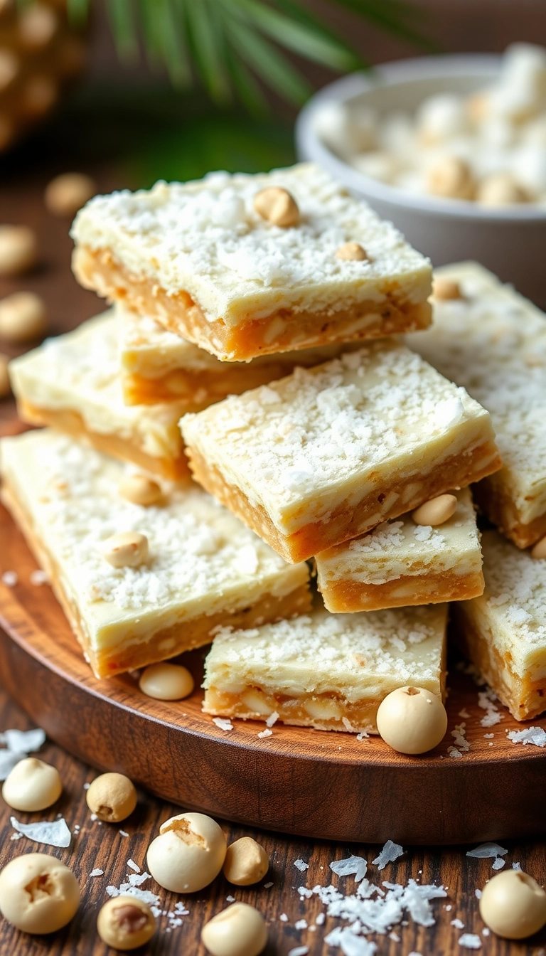 10 Easy DIY Protein Bars You Can Make in Under 10 Minutes (Snack Smarter Now!) - 5. Coconut Macadamia Bars