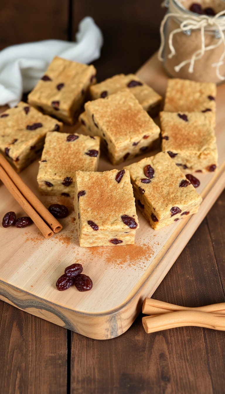 10 Easy DIY Protein Bars You Can Make in Under 10 Minutes (Snack Smarter Now!) - 6. Cinnamon Raisin Protein Bars