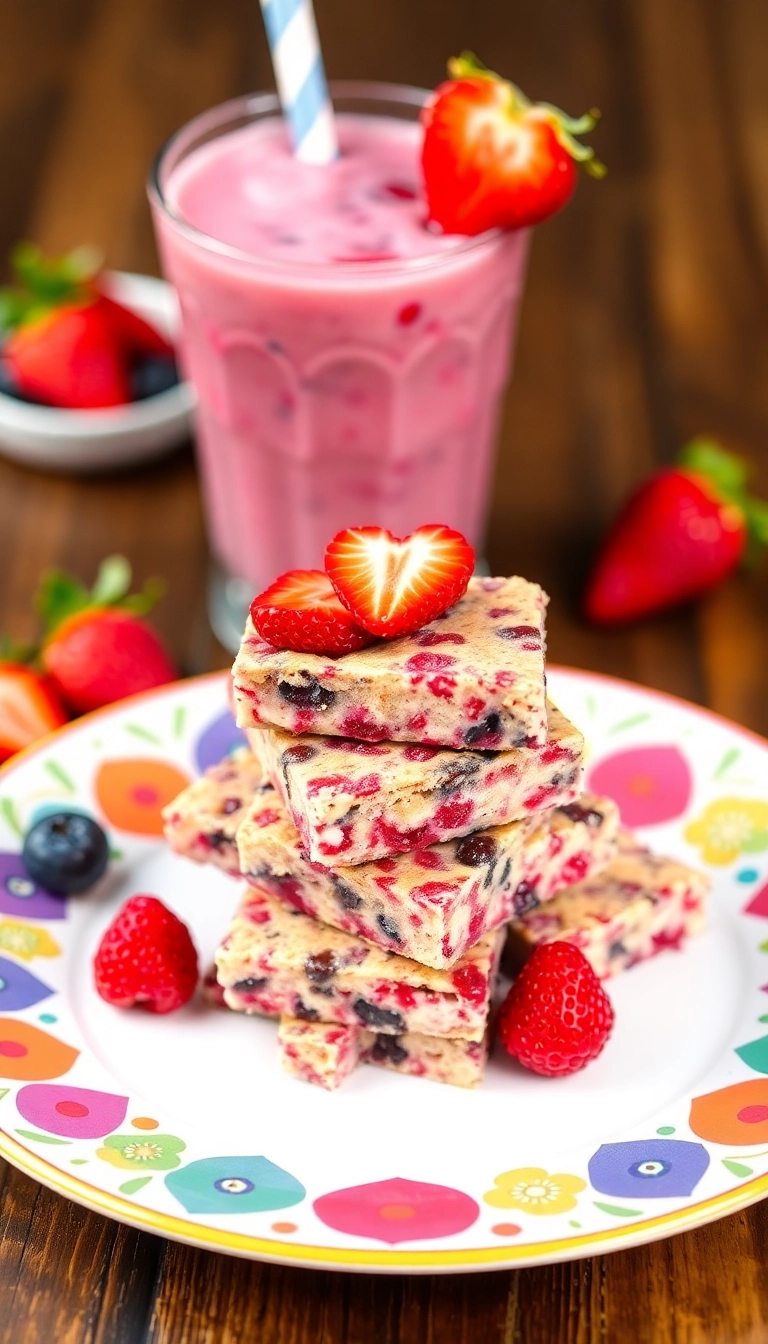 10 Easy DIY Protein Bars You Can Make in Under 10 Minutes (Snack Smarter Now!) - 7. Berry Blast Protein Bars