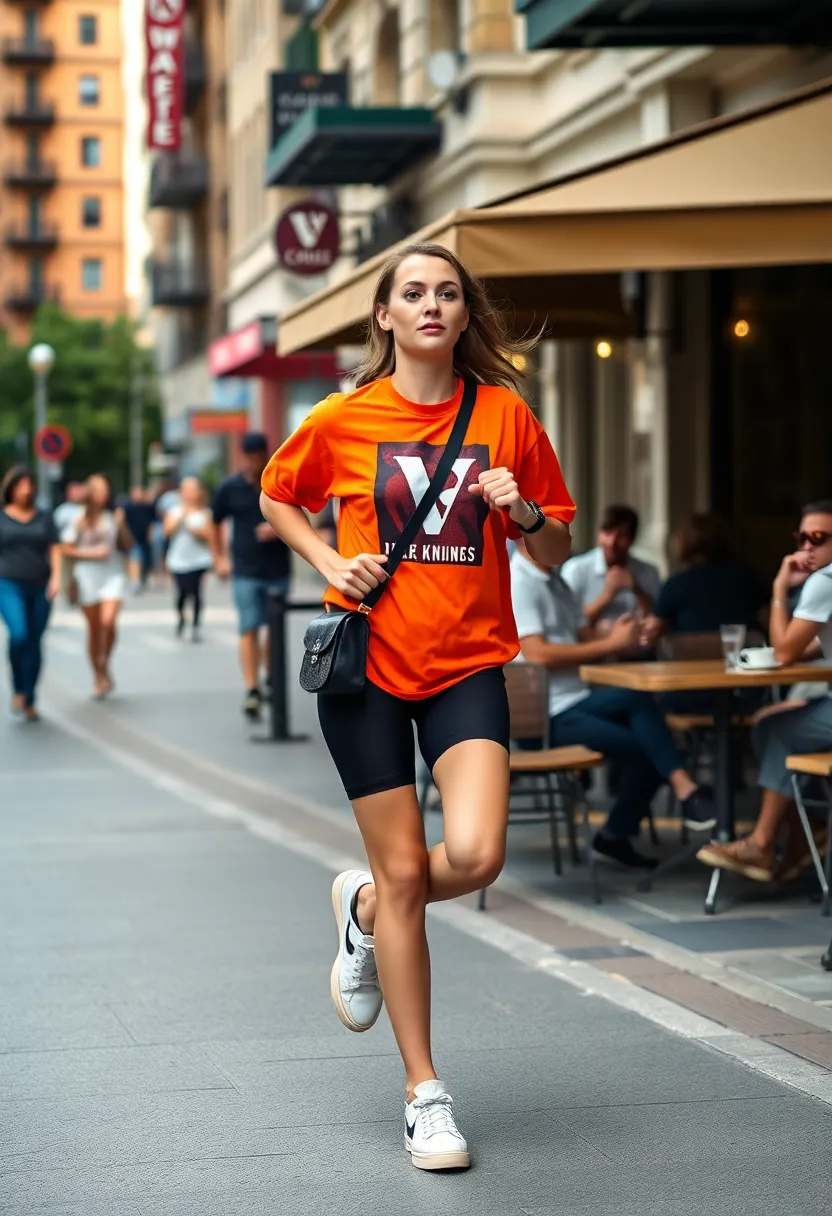 10 Effortlessly Chic Baggy T-Shirt Looks That’ll Elevate Your Street Style Game! - 3. Sporty Vibes