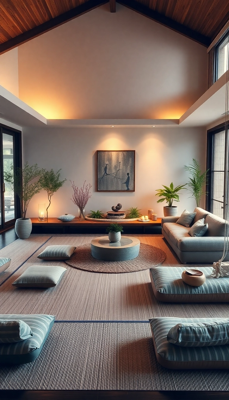 10 Jaw-Dropping Japandi Fusion Living Rooms That Will Make You Want to Redecorate Today! - 9. Zen-Inspired Seating Arrangements
