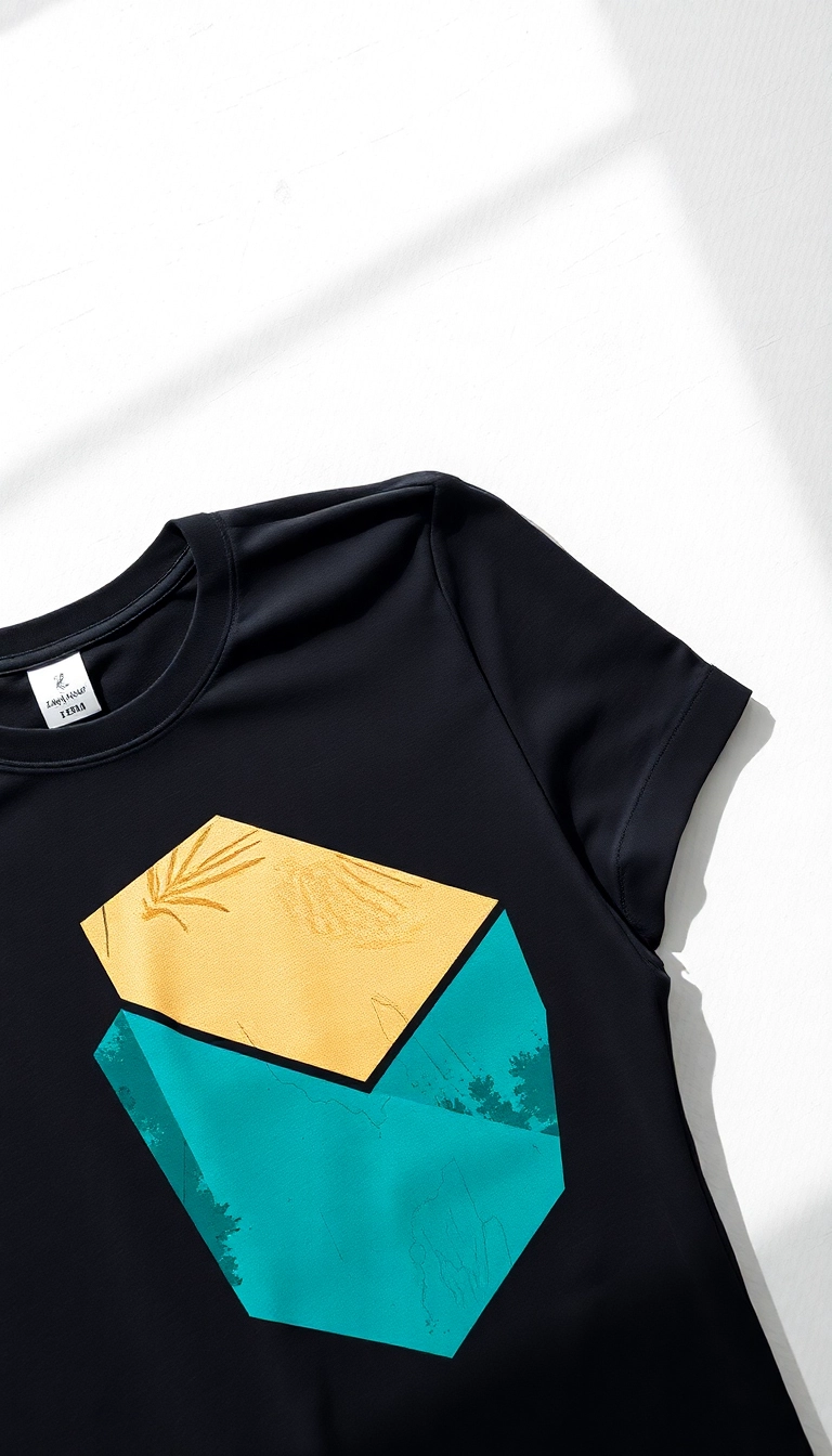 12 Minimalist Black T Shirts with Trendy Prints for a Sleek and Chic Look! - 1. Abstract Geometric Designs