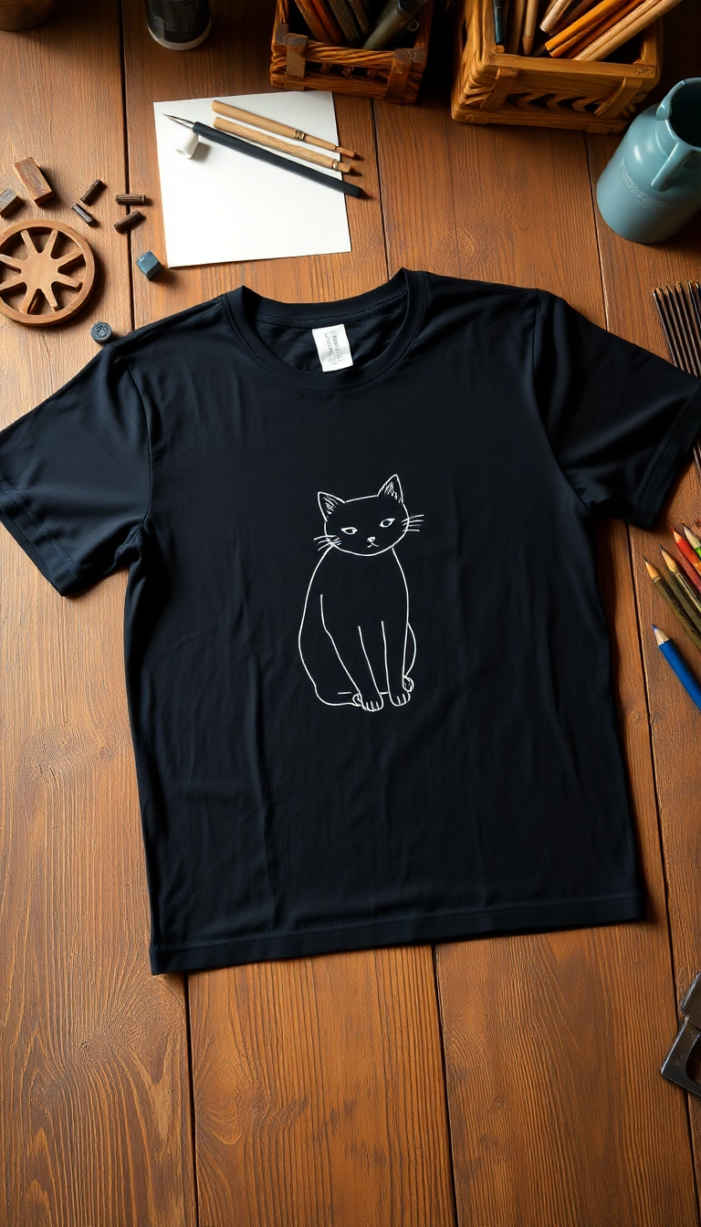 12 Minimalist Black T Shirts with Trendy Prints for a Sleek and Chic Look! - 5. Minimalist Graphic Illustrations