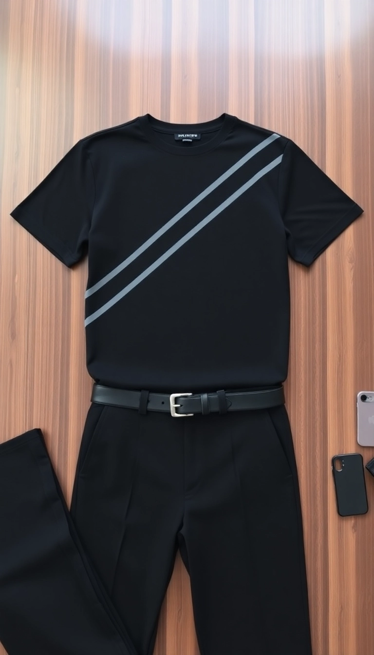 12 Minimalist Black T Shirts with Trendy Prints for a Sleek and Chic Look! - 7. Monochrome Patterns