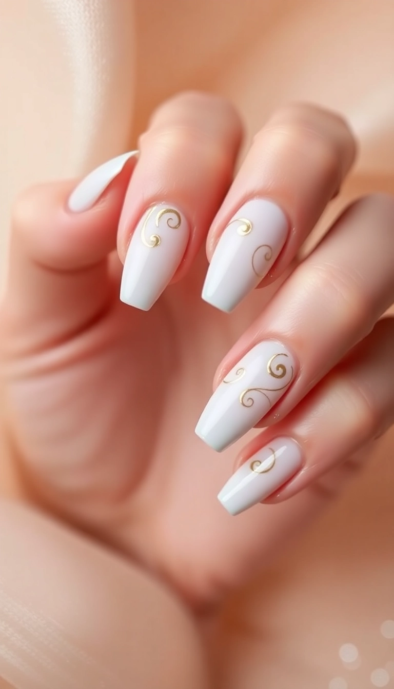 13 Chic Geometric French Nail Ideas That Are Anything But Ordinary (#7 Will Blow Your Mind!) - 10. Elegant Swirls