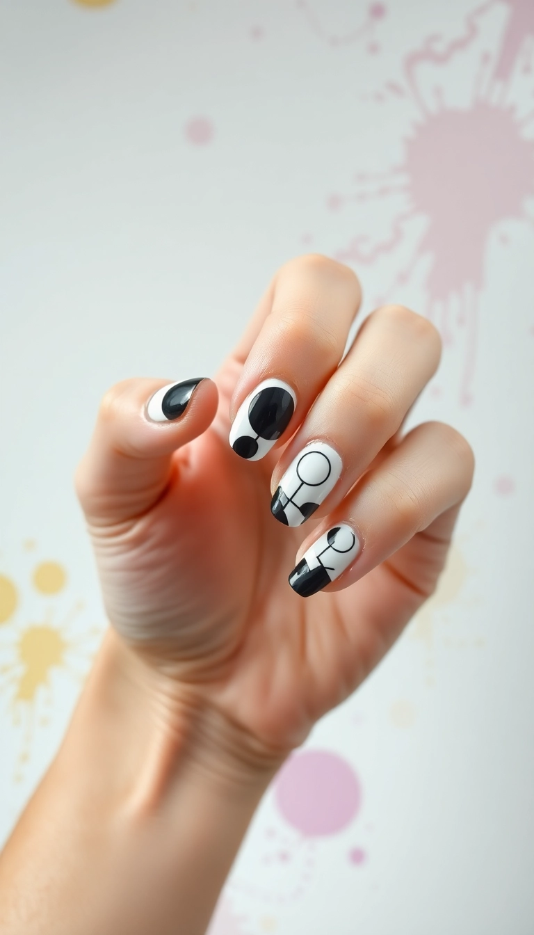 13 Chic Geometric French Nail Ideas That Are Anything But Ordinary (#7 Will Blow Your Mind!) - 11. Graphic Lines and Shapes