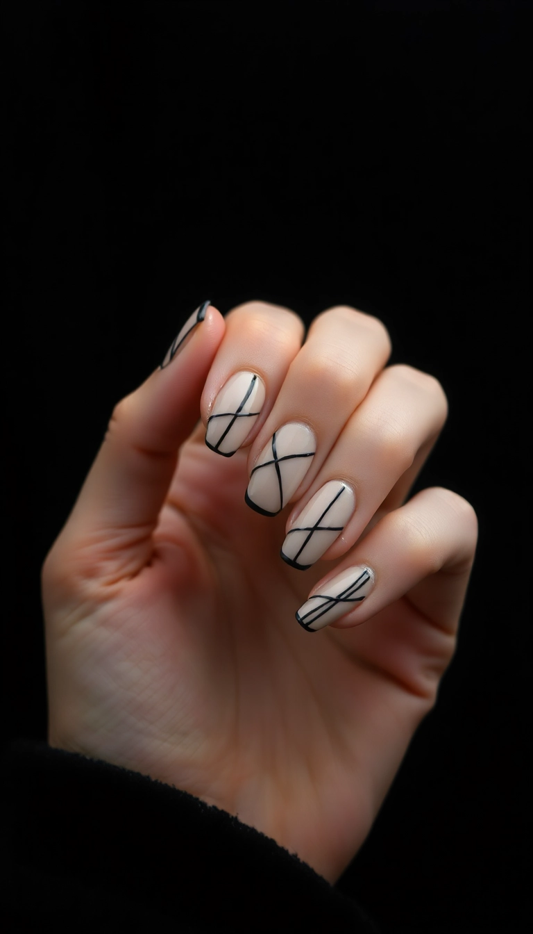 13 Chic Geometric French Nail Ideas That Are Anything But Ordinary (#7 Will Blow Your Mind!) - 3. Asymmetrical Lines