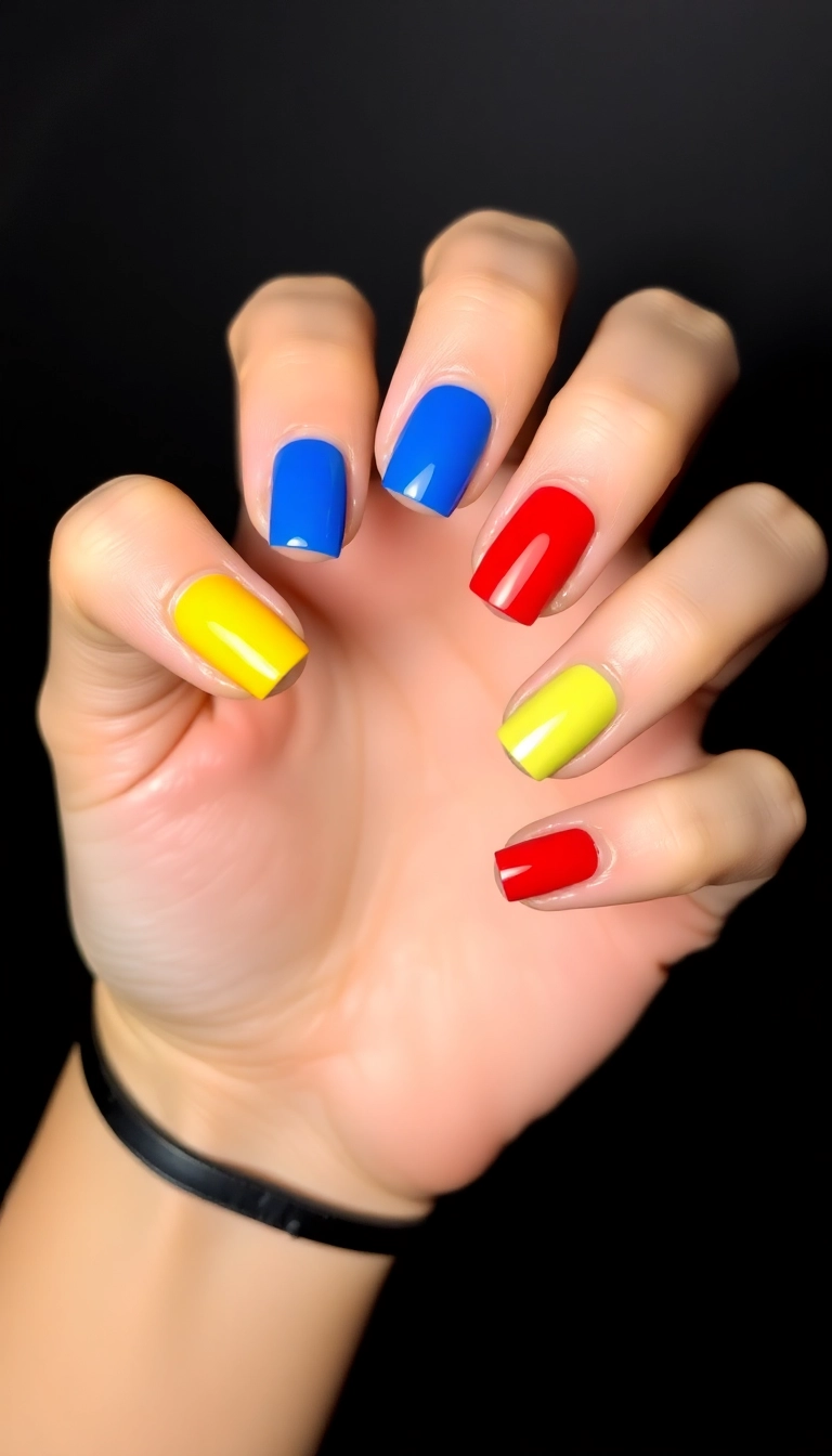 13 Chic Geometric French Nail Ideas That Are Anything But Ordinary (#7 Will Blow Your Mind!) - 5. Geometric Color Blocks