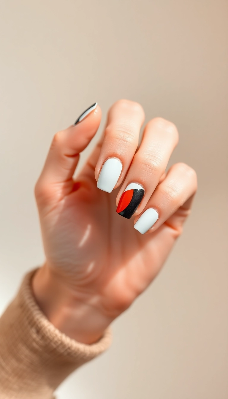 13 Chic Geometric French Nail Ideas That Are Anything But Ordinary (#7 Will Blow Your Mind!) - 6. Negative Space Geometric Shapes