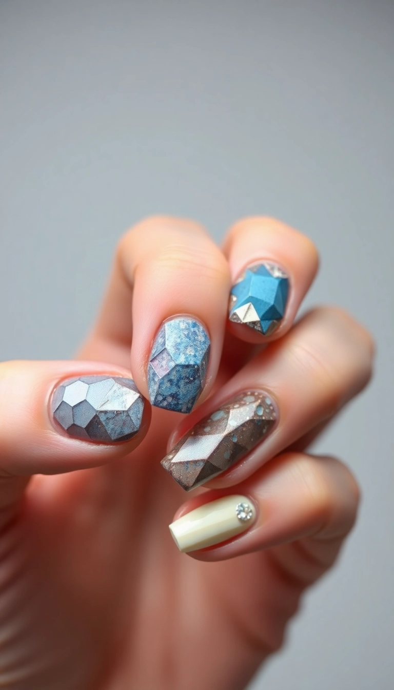 13 Chic Geometric French Nail Ideas That Are Anything But Ordinary (#7 Will Blow Your Mind!) - 7. Mind-Blowing 3D Shapes