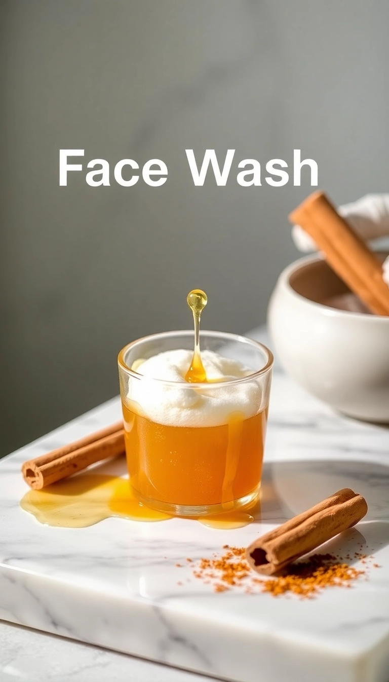 13 DIY Natural Remedies for Anti-Aging That Are Easier Than You Think! - 7. Honey and Cinnamon Face Wash