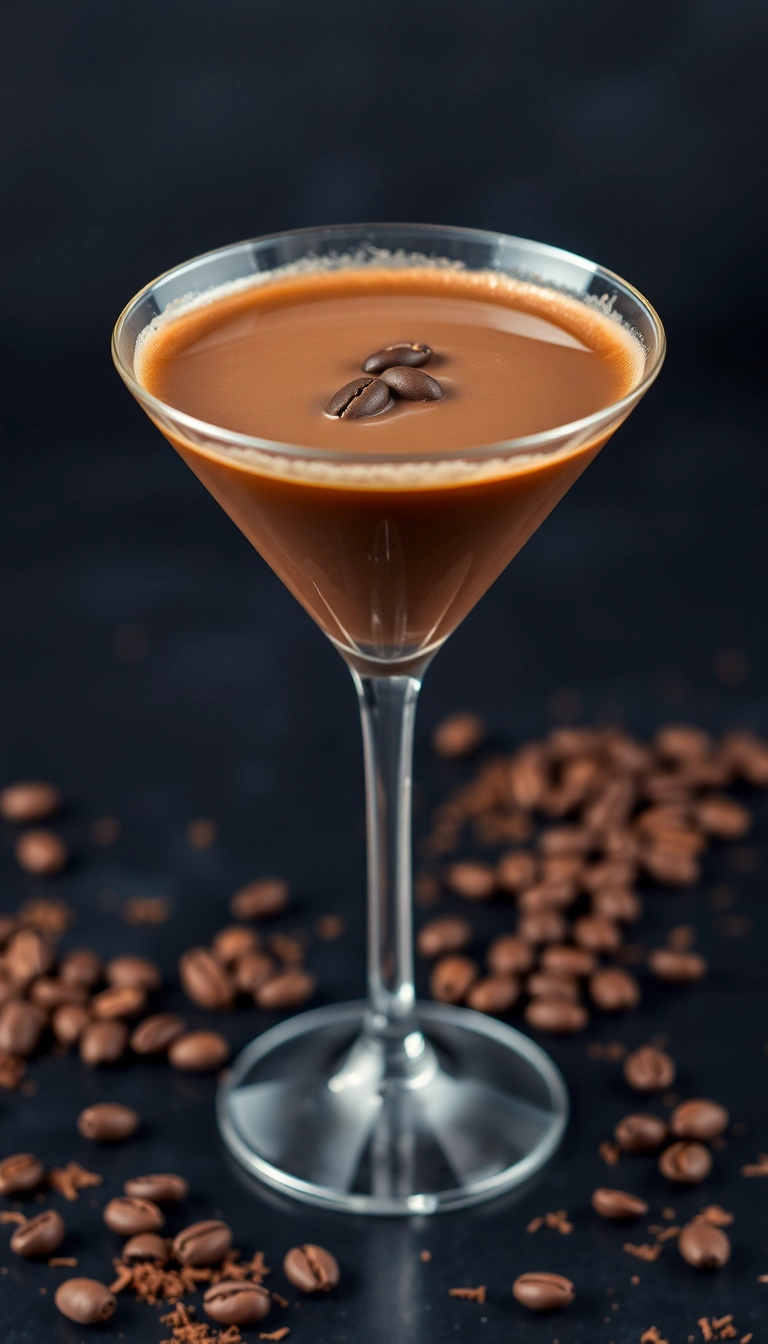 14 Fancy Holiday Drinks for NYE That Will Wow Your Guests! - 10. Chocolate Espresso Martini