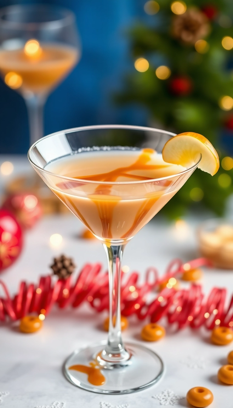 14 Fancy Holiday Drinks for NYE That Will Wow Your Guests! - 12. Caramel Apple Martini
