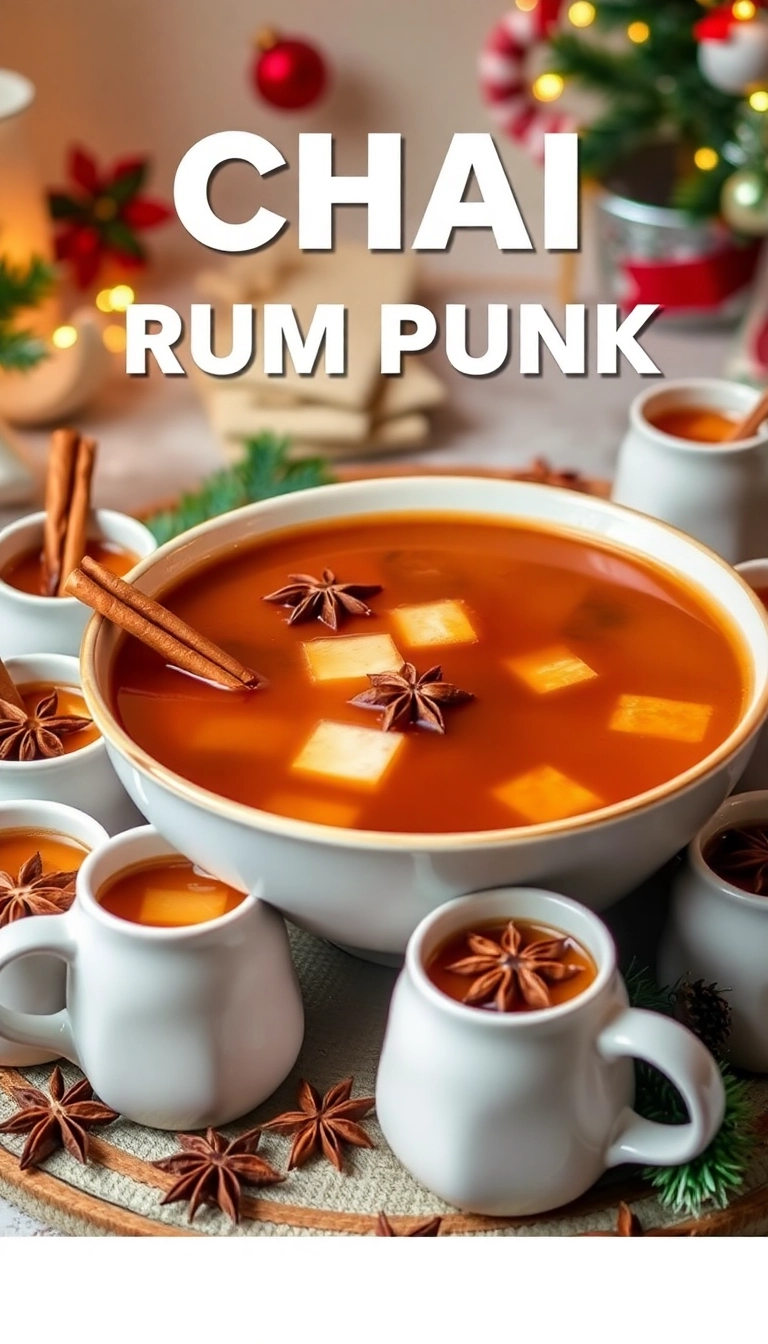 14 Fancy Holiday Drinks for NYE That Will Wow Your Guests! - 13. Chai Spiced Rum Punch