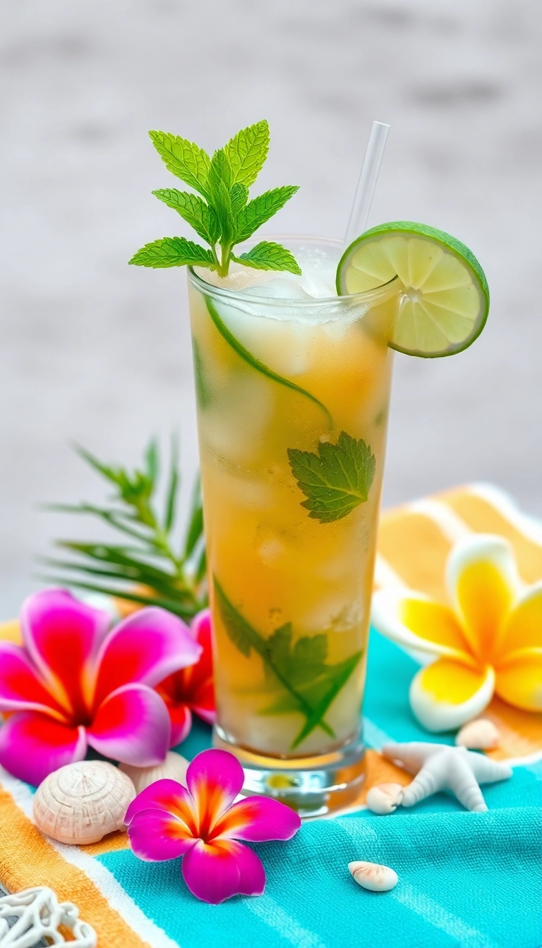 14 Fancy Holiday Drinks for NYE That Will Wow Your Guests! - 4. Tropical Coconut Mojito