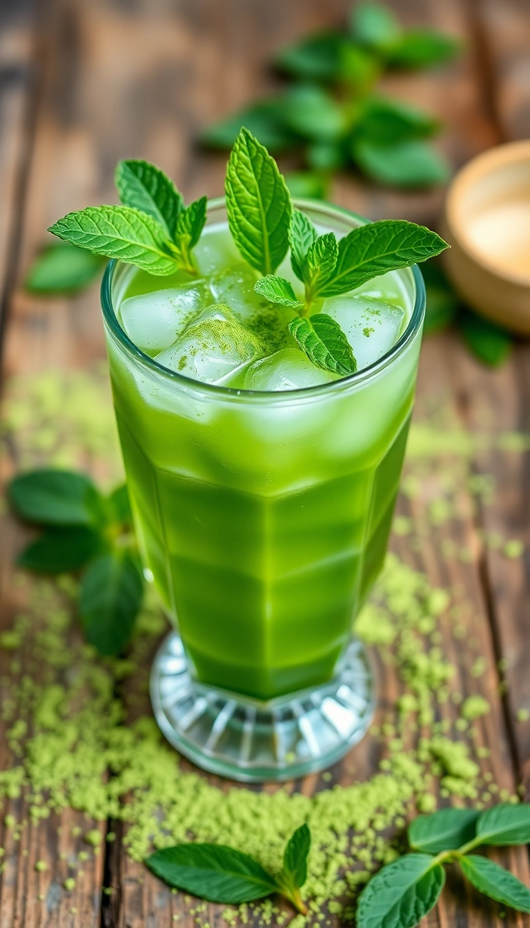 14 Fancy Holiday Drinks for NYE That Will Wow Your Guests! - 8. Matcha Mint Julep