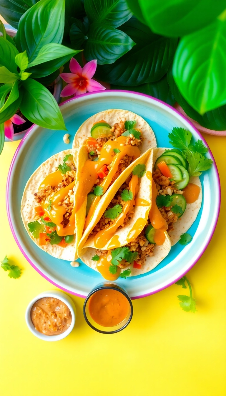 15 Fusion Tacos That Will Make You Rethink Taco Night Forever! - 2. Thai Peanut Chicken Tacos