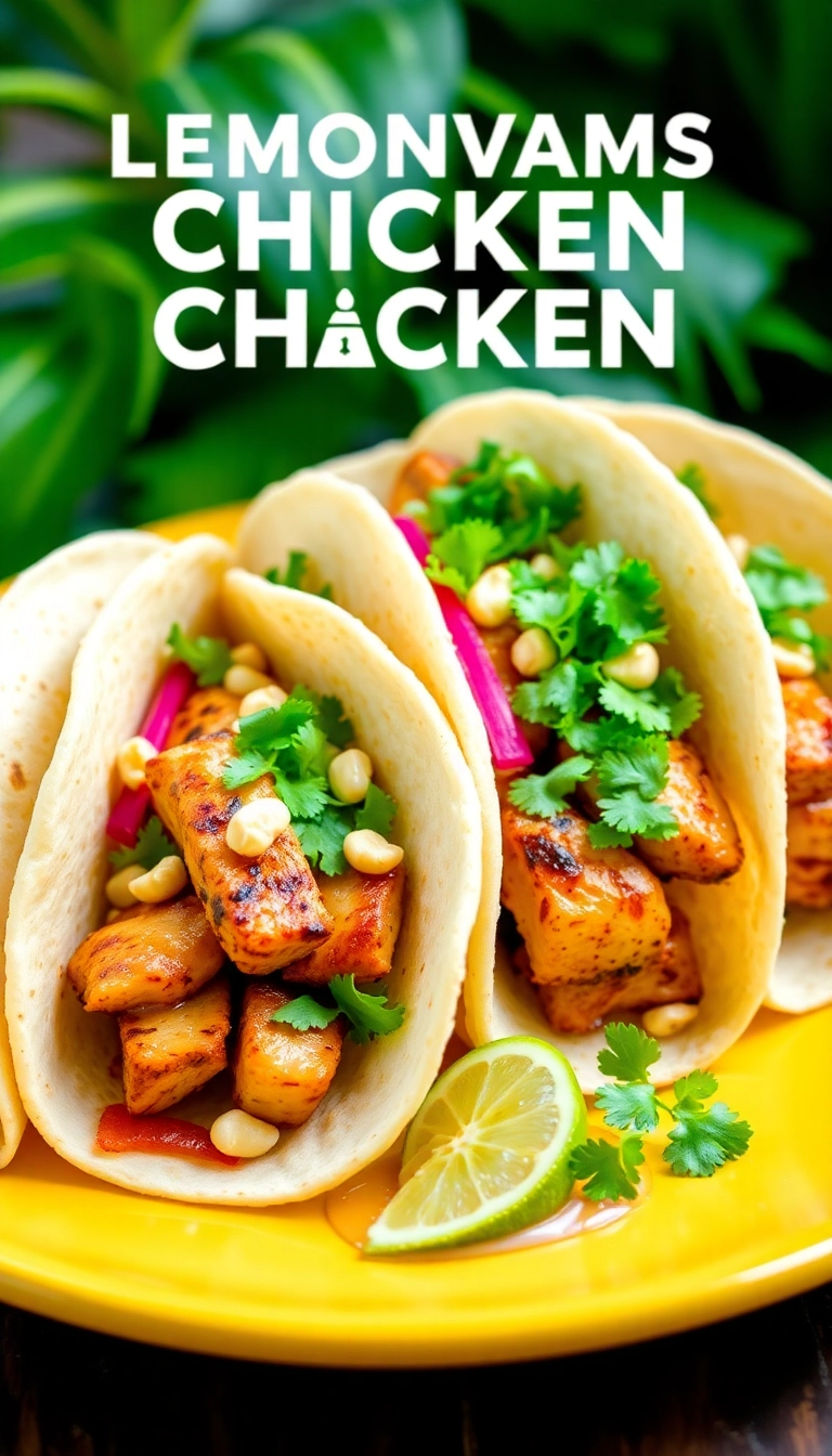 15 Fusion Tacos That Will Make You Rethink Taco Night Forever! - 6. Lemongrass Chicken Tacos