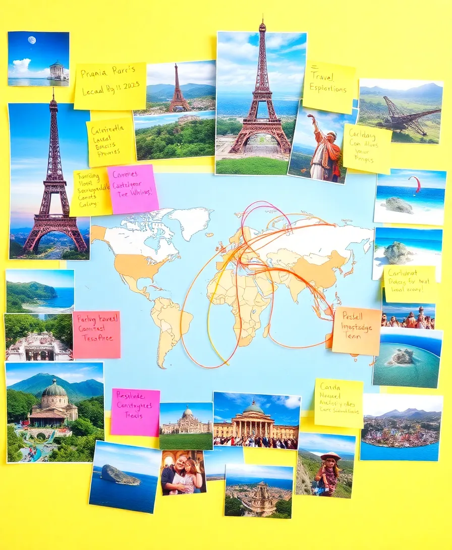15 Inspiring Vision Board Ideas for 2025 to Achieve Your Wildest Goals! - 1. Adventure Awaits: Travel Dreams