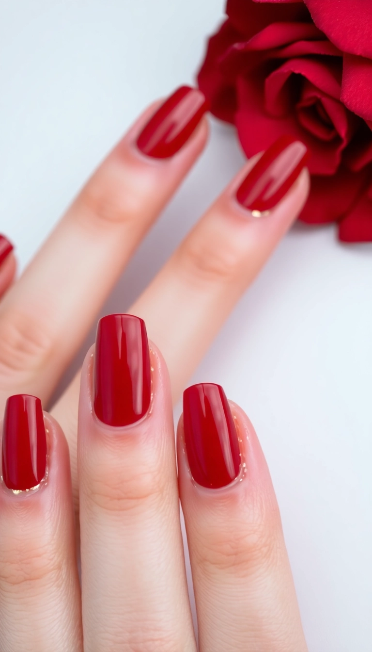 15 Stunning Red Nail Designs That Shine with Gold Accents (You Won
