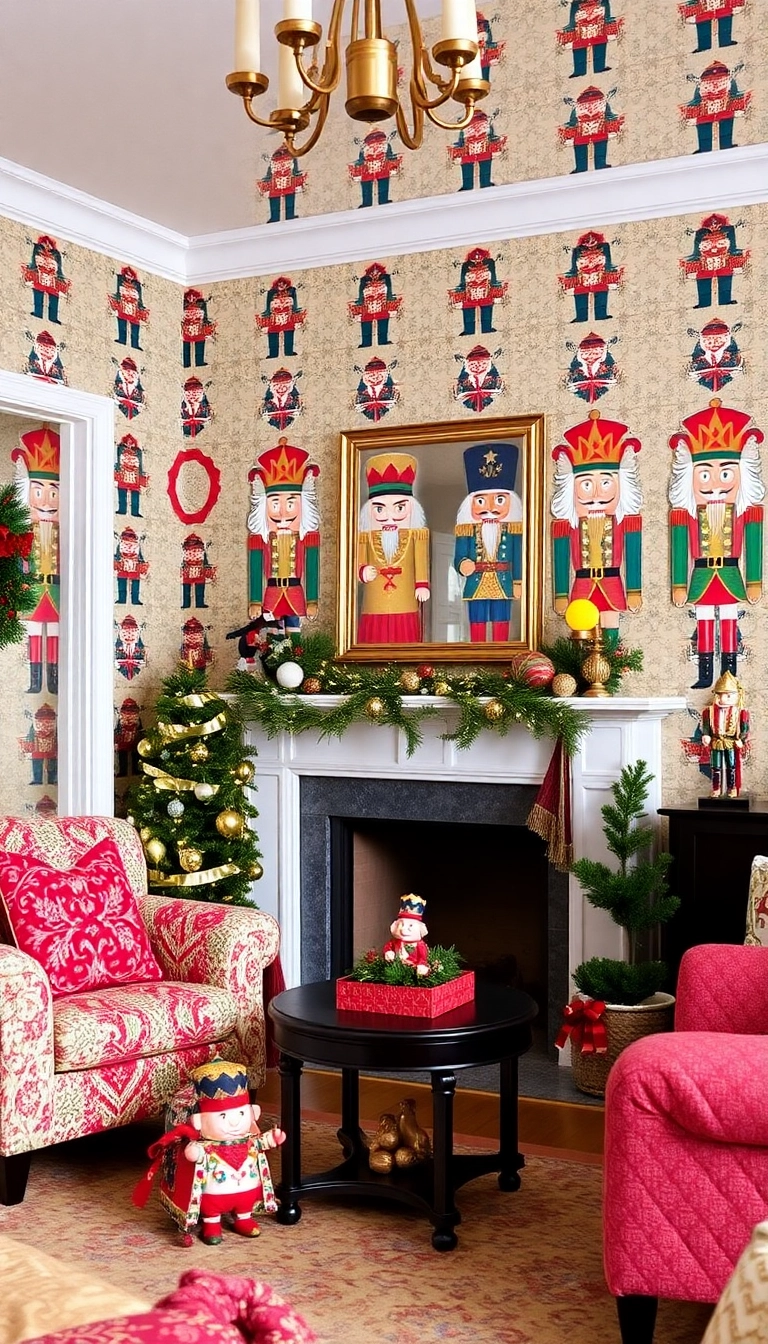 16 Nostalgic Christmas Wallpaper Styles That Will Take You Back in Time! - 10. Classic Nutcrackers