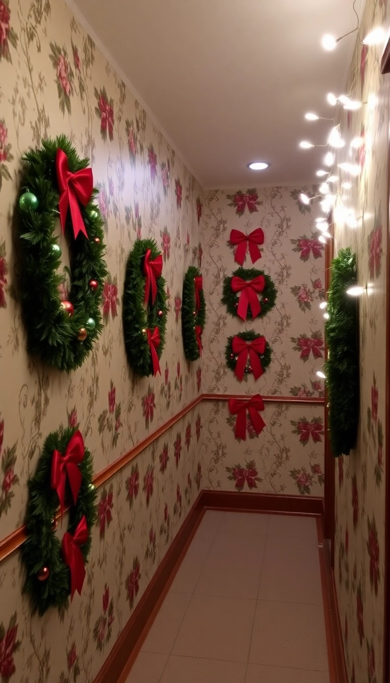 16 Nostalgic Christmas Wallpaper Styles That Will Take You Back in Time! - 6. Classic Christmas Wreaths