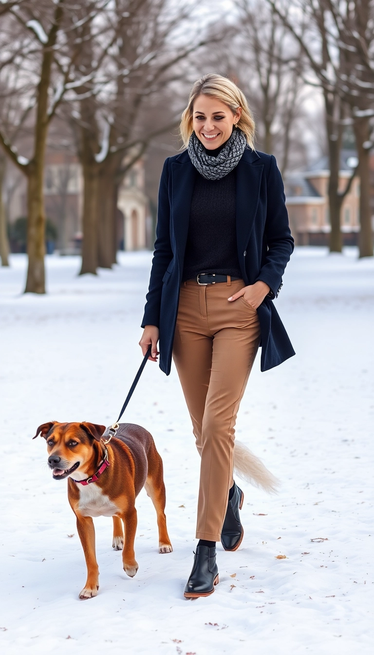 20 Cozy Winter Outfits That’ll Keep You Warm and Stylish (You’ll Love #10!) - 11. Layered Trousers with Thermal Leggings