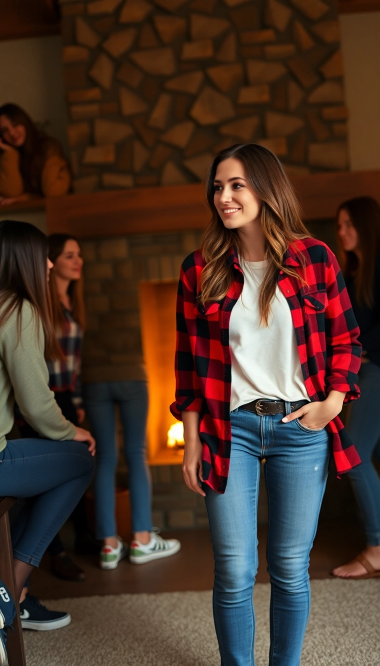 20 Cozy Winter Outfits That’ll Keep You Warm and Stylish (You’ll Love #10!) - 8. Flannel Shirts and Jeans