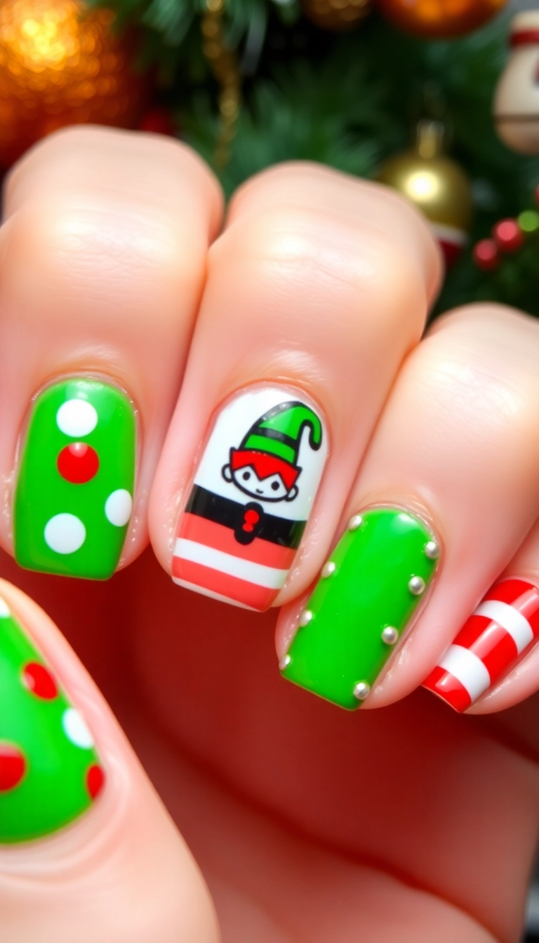 22 Festive Christmas Nail Decorations That