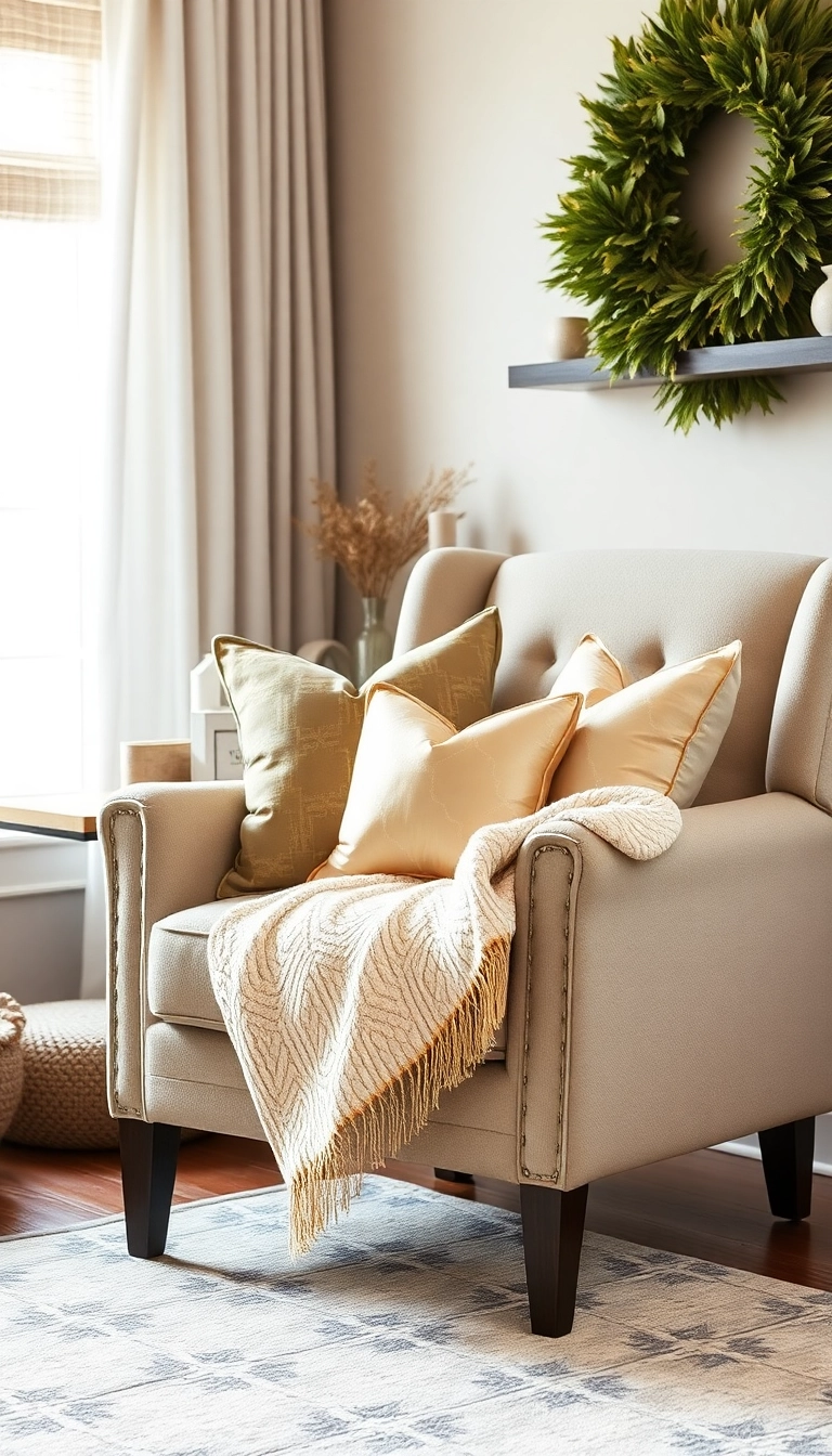 25 Minimalistic Home Decor Trends Featuring Beige and Gold You Can’t Ignore (Check Out #12!) - 12. Layered Textures with Beige and Gold
