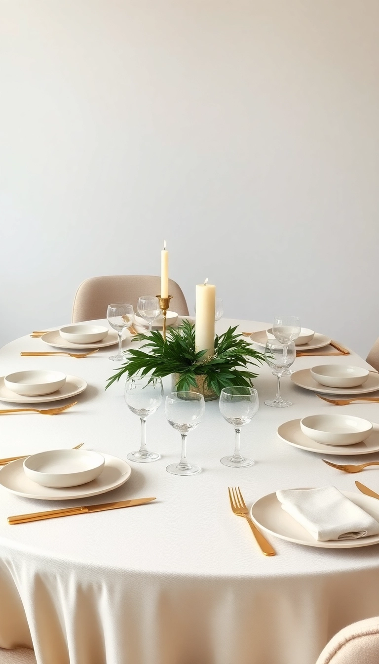 25 Minimalistic Home Decor Trends Featuring Beige and Gold You Can’t Ignore (Check Out #12!) - 17. Gold and Beige Table Settings