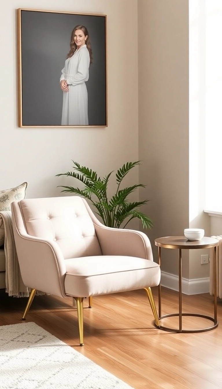 25 Minimalistic Home Decor Trends Featuring Beige and Gold You Can’t Ignore (Check Out #12!) - 19. Gold and Beige Accent Chairs