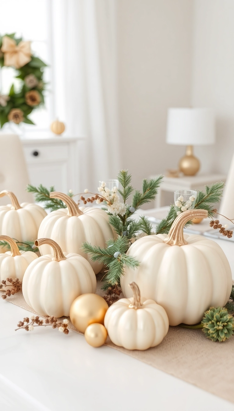 25 Minimalistic Home Decor Trends Featuring Beige and Gold You Can’t Ignore (Check Out #12!) - 21. Beige and Gold Seasonal Decor