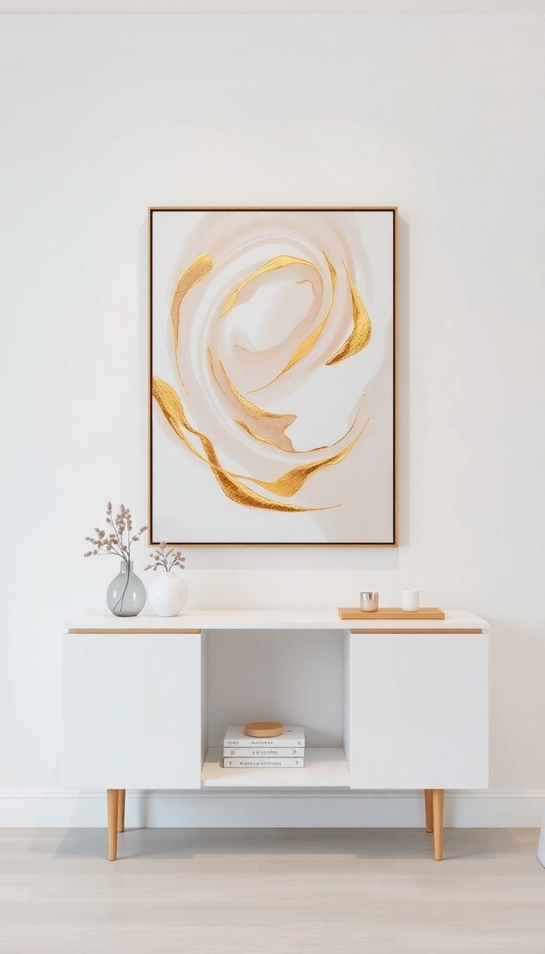 25 Minimalistic Home Decor Trends Featuring Beige and Gold You Can’t Ignore (Check Out #12!) - 3. Beige and Gold Artwork
