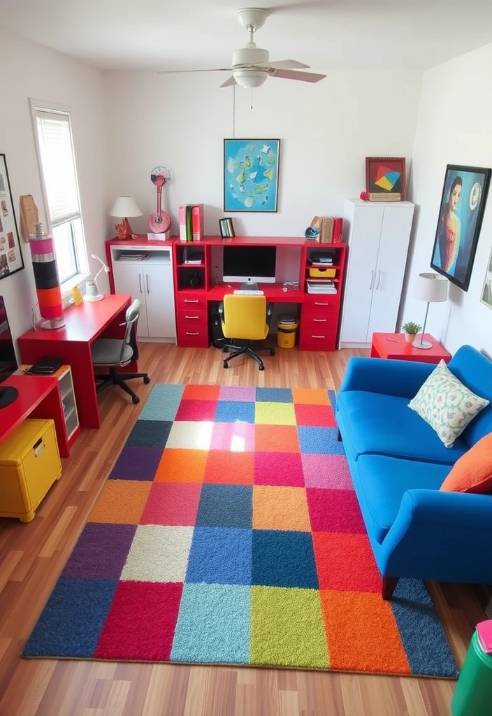 Primary Play: The Bold Color Trend Transforming Home Interiors - 11. Multi-functional Spaces: Colorful Adaptations